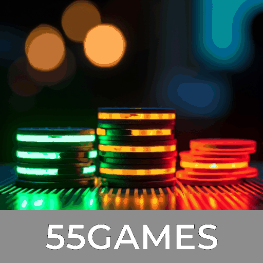 55GAMES: Slots com Mega Jackpots, Real Dealers e Mais